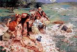 Oriental Paintings - Oriental Fantasy by Henry Siddons Mowbray